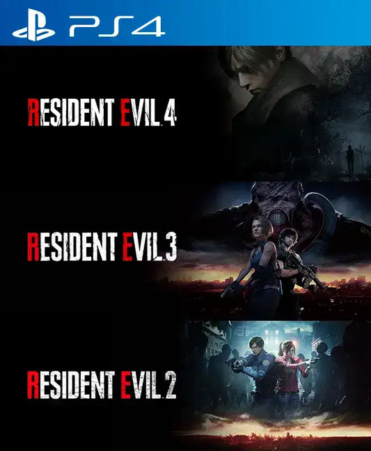 3 Juegos en 1 RESIDENT EVIL 2 mas RESIDENT EVIL 3 mas Resident Evil 4 PS4